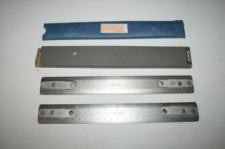 Vtg Charles Bruning Co 12 " Metal Drafting Machine Ruler Scales Full Size 2710