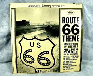 Route 66 Theme And Other Great Tv Themes (lp,  1962) Vintage Tv Sitcom Music