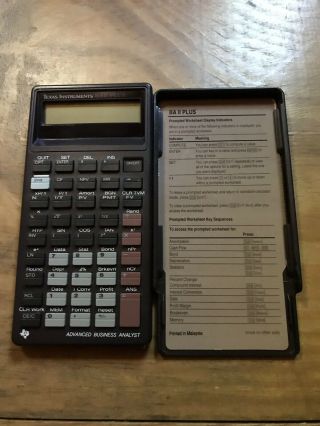 Vintage Texas Instruments Baii Plus Advanced Business Analyst Calculator