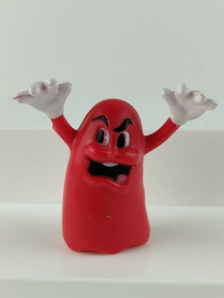Vintage Pac - Man Red Blinky Ghost 2” Arcade Figure 1982 Video Game Retro Pvc Toy