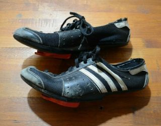 Eddy Merckx Adidas Road Cycling Shoes 40 2/3 Black Leather Vintage
