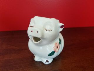 Vintage Shawnee Patented Smiley Pig Creamer Pitcher 4.  5 " Tall