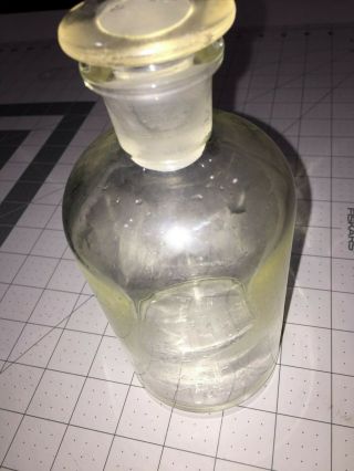 Vintage 7 " Pyrex Solution Reagent Bottle 500ml W/ Ground Glass 24 Stopper 2