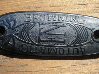 Vintage Browning Automatic Shot Gun Butt Stock Plate 3