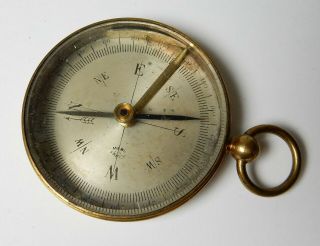 Vintage Made In France Brass Compass