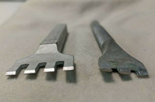Vintage Leather Tools Steel Lacing Chisels,  5 Pc.