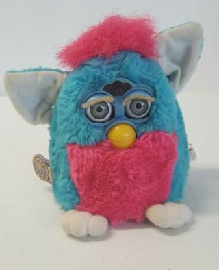 Vintage 1999 Furby Blue Hot Pink Tiger Electronics 70 - 940 Tag Not 1445