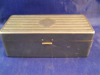 Vintage Autostrop Safety Razor Co Metal Box With Vintage Metal Sewing Thimbles