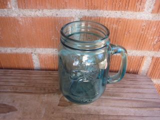 Vintage 1776 - 1976 JACK IN THE BOX Green Glass Liberty Mug Mason Jar 5