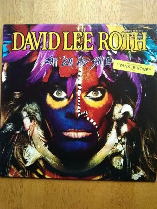 Vtg David Lee Roth Debut 1986 Eat Em And Smile Vinyl Lp Promo