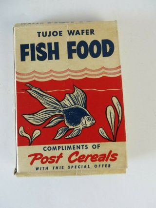 Vintage Tujoe Wafer Fish Food Premium From Post Cereals 1332