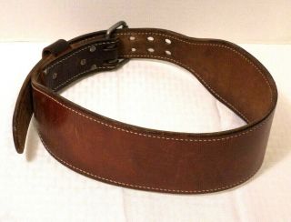 Altus Leather Weight Lifting Belt Back Support Size 34 - 42 (l) Vintage Vgc