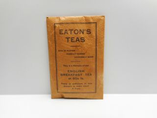 Vintage - The T.  Eaton Co.  Of Canada - Sample Pouch Of English Breakfast Tea