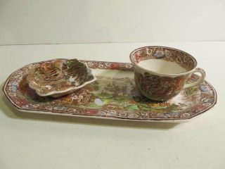Vintage Porcelain Tea Set Service W.  R.  Midwinter England Tray Cup Jam Bowl.