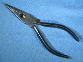 Vintage Craftsman " C " 6 Inch Needle Nose Pliers With Side Cutters Made In Usa