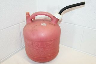 Vintage Eagle 2.  5 Gallon Round Vented Plastic Gas Can W/ Spout Pg - 3 - Needs Cap