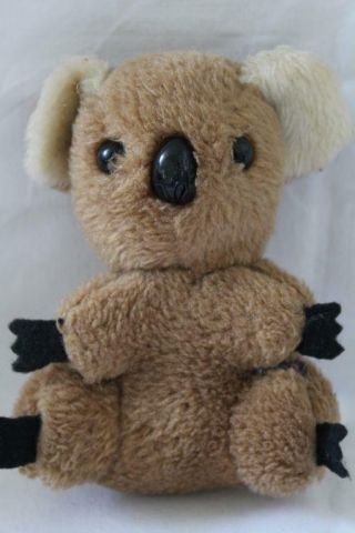 Vtg Small Soft Stuffed Koala Teddy Bear Plush/toy Brown 7 " (z16)