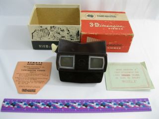 Vintage Viewmaster Model E - 3d Viewer,  Box & Instructions - View Master