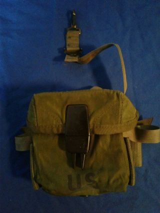 Vintage 1968 Vietnam War Era Us Army M16 Ammo Pouch Case For The 20 Rounder