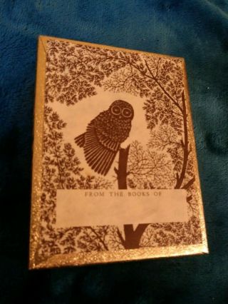 Owl Bookplates Antioch Bookplate Company Owl Design Vintage 1970s Box Of 36