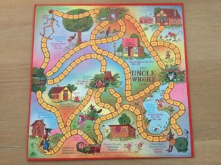 Vintage 1967 Uncle Wiggly Game Board Only By Parker Bros.  Replacement Or Framing