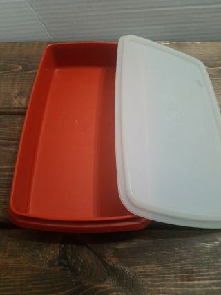 Vintage Tupperware Deli/meat/cheese/bacon Keepers Paprika Red 816