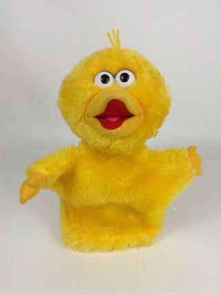 Sesame Street Big Bird Yellow Hand Puppet Plush Stuffed Toy Vintage 90s Applause