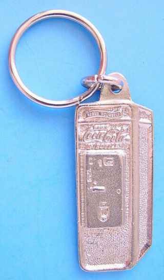 1997 Coca - Cola 2 " Metal Upright Vintage Bottle Vending Machine Key Chain W Ring