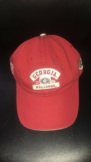Vintage 1785 Uga Georgia Bulldogs Hat Cap Espn College Gameday Red