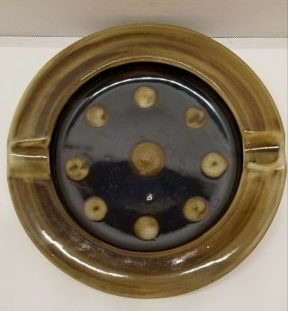 Vintage M.  A.  Hadley Pottery Ashtray,  Very Unusual Pattern