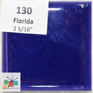 Mmt - 130 Vintage Ceramic Ft Tile Mood Blue Glossy Solid