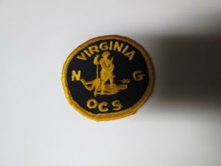 Vintage Virginia Army National Guard Ocs Embroidered Fabric Patch