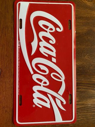 Vintage Coca Cola License Plate 1990s