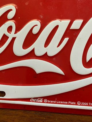 Vintage Coca Cola License Plate 1990s 4