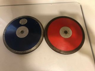 Nelco Olympic Discus 1 K Kilo Blue Vintage,  Stackhouse Red 1k