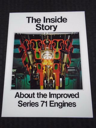 Vintage 1975 Detroit Diesel Series 71 Truck Engines Dealership Sales Brochure