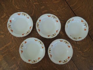 Set Of 6 Vintage Hall Jewel Tea Autumn Leaf Mary Dunbar Set Of 6 Berry Bowls