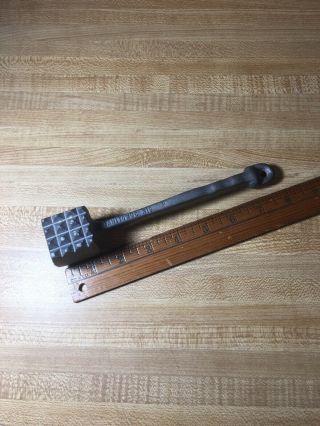 Vtg Cast Pewter Douglas And Co Meat Tenderizer Hammer Manitowoc Wi