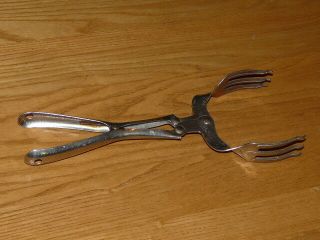 Vintage Popeil Products 9 Pasta - Salad Fork Tongs - Made In Usa