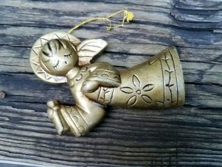 Vintage Christmas Angel Ornament Made In Japan Paper Mache Approx.  4 "