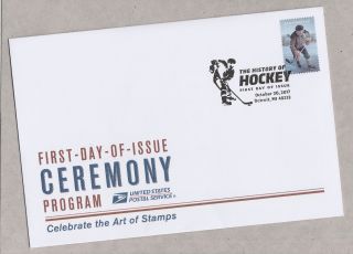 Us 5253 History Of Hockey Vintage Ceremony Program Fdc 2017