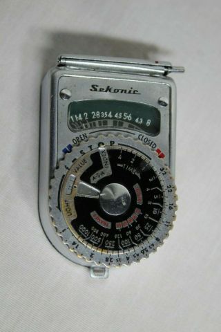Vintage Sekonic Light Meter L - 6 Stamped Number 334020,  Made In Japan