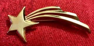 Vintage Avon 1986 Goldtone Shooting Star Pin Brooch 2