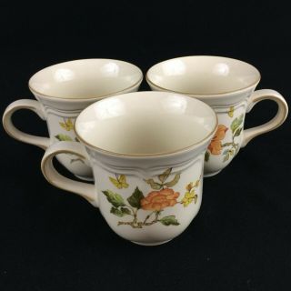 Set Of 3 Vtg Cups By Mikasa Heritage Olde Tapestry F2005 Japan