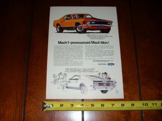 1970 Mustang Mach 1 - Vintage Ad