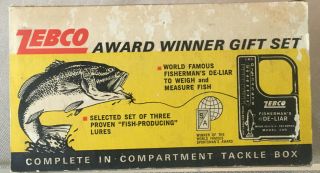 Vintage,  Fishing Gift Set By Zebco,  Made For Brunswick - De - Liar,  3 Lures