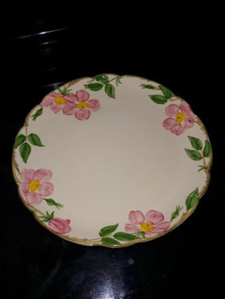 Vtg Perfect Round Franciscan Desert Rose Serving Platter 11 - 3/4 " Cake Plate Dish