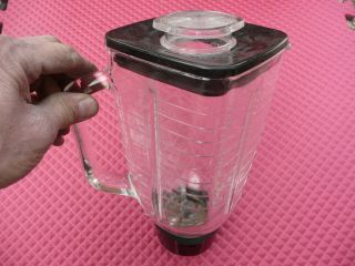 Vintage Oster Kitchen Glass Blender Jar With Top & Blade Only