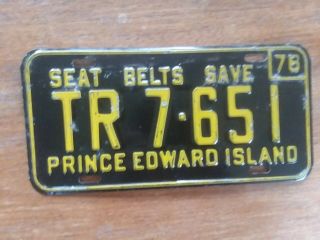 Vintage 1976 Prince Edwards Island License Plate - Tr - 7 - 651