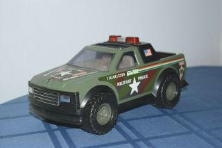 Vintage G.  I.  Joe Pickup Military Police Truck 1991 Tonka Tin Metal Siren